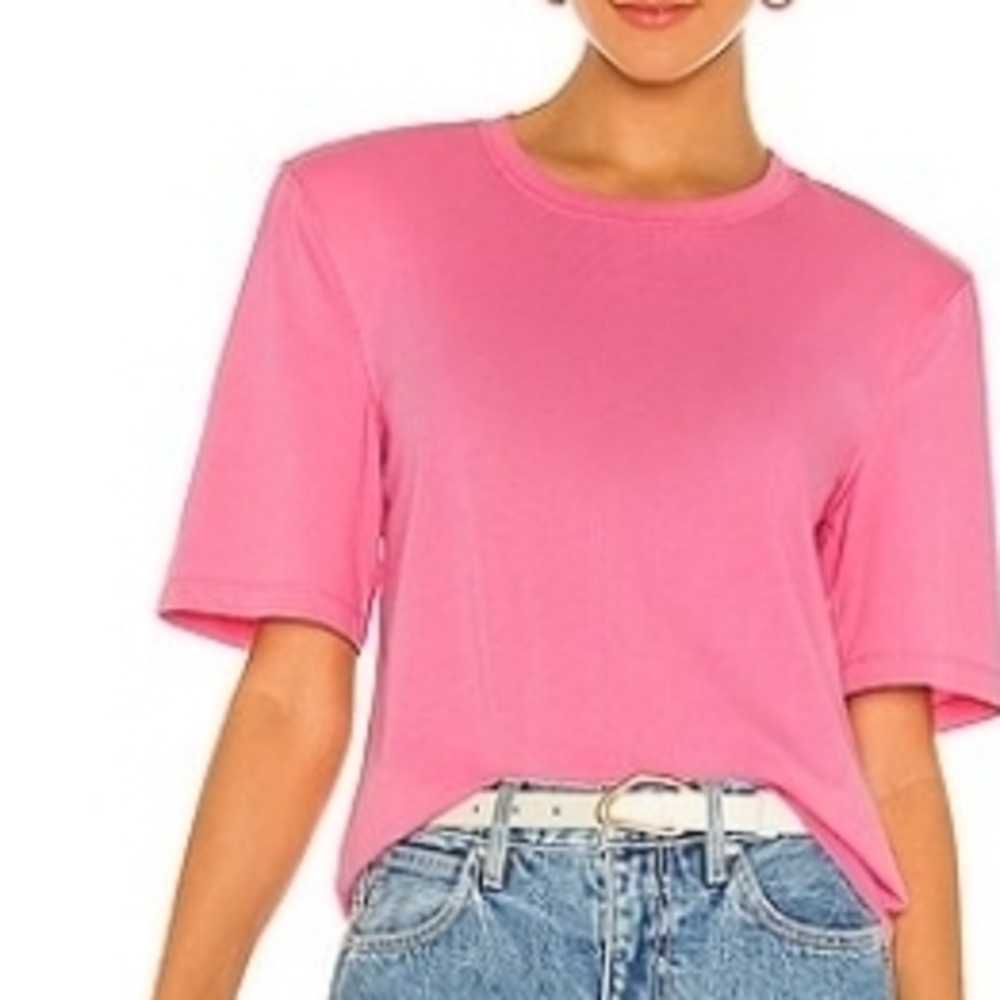 Kyler Shoulder Pad Tee in Camellia
JONATHAN SIMKHAI STANDARD